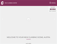 Tablet Screenshot of cruxclimbingcenter.com